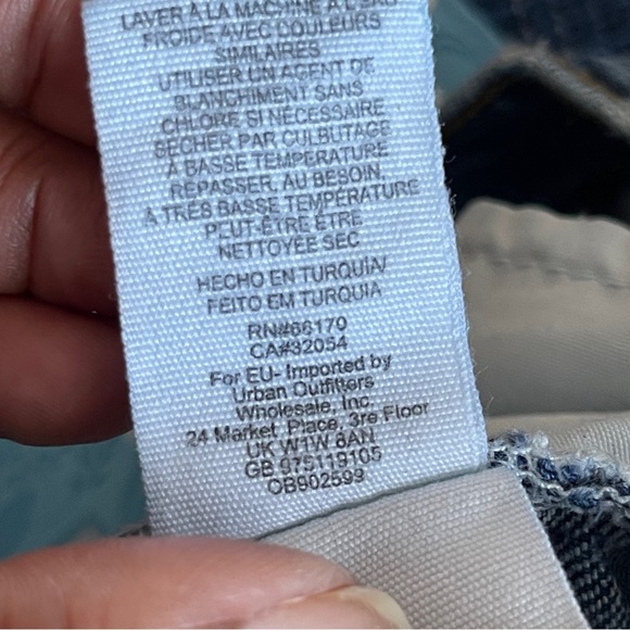 FREE PEOPLE | Blue Button Fly High Waisted Skinny Jeans Sz 24 - Picture 6 of 7